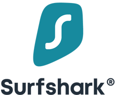 logo de Surfshark en hauteur