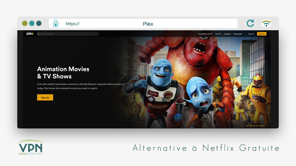 Illustration : Alternative a netflix gratuite Plex