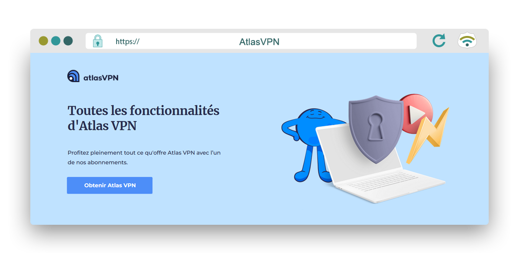 Illustration : Atlas VPN est a 9,69 euros le mois
