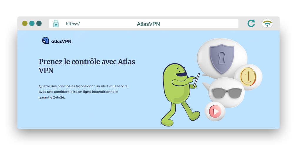Illustration : Choisir un VPN adapté à son petit Budget. Découvrez AtlasVPN.