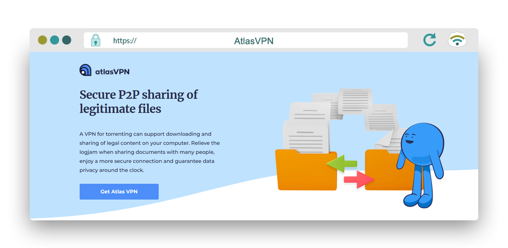 Illustration : Atlas VPN le moins cher pour le Torrent