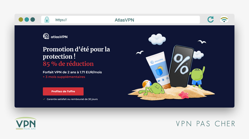 Illustration : Atlas VPN pas cher été 2023
