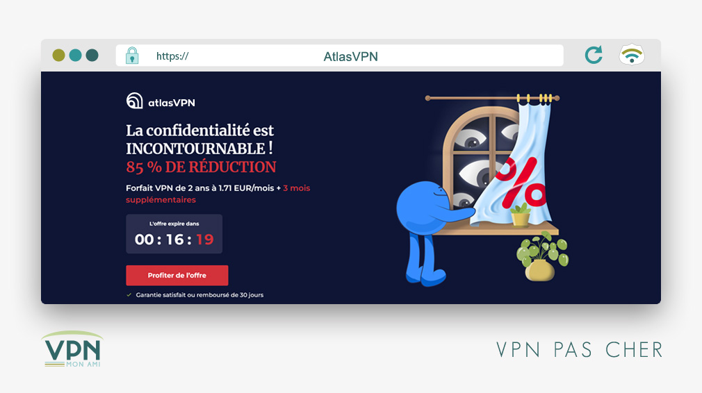 Illustration : Atlas VPN pas cher pour mai 2023