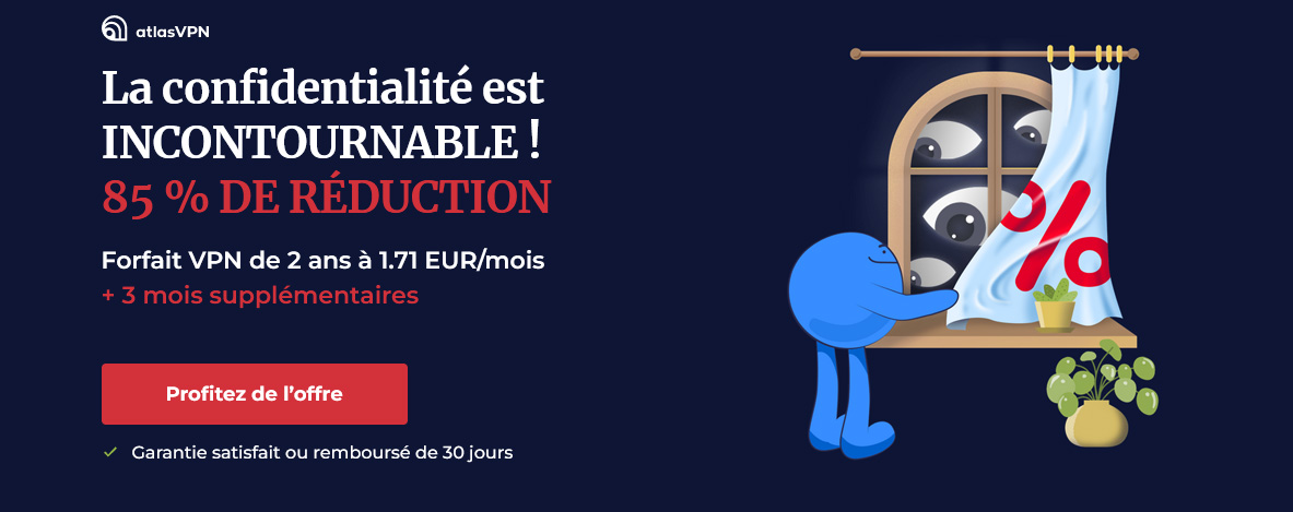 Illustration : Atlas VPN promotion de septembre 2023