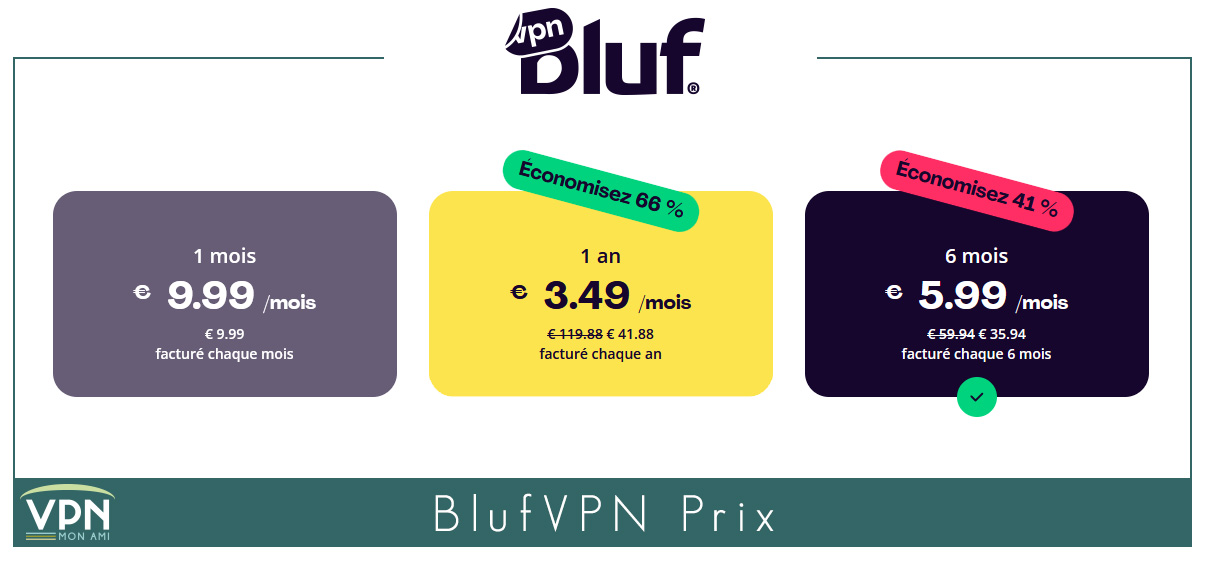 Illustration : Prix BluffVPN