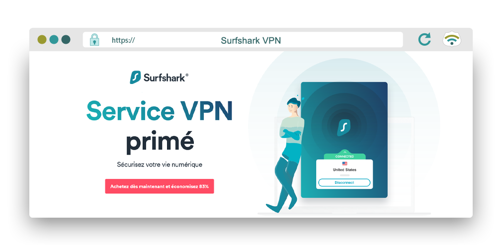 Illustration : Choisir Surfshark VPN, le Nouveau VPN primé