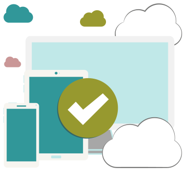 Illustration multi-plateforme VPN : ordinateurs, mobiles et routeurs