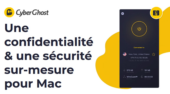 Illustration : CyberGhost VPN gratuit pour Mac