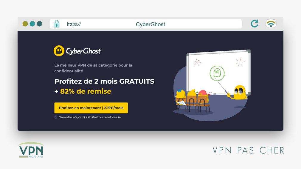 Illustration : CyberGhost, le meilleur VPN pas cher pour 2023