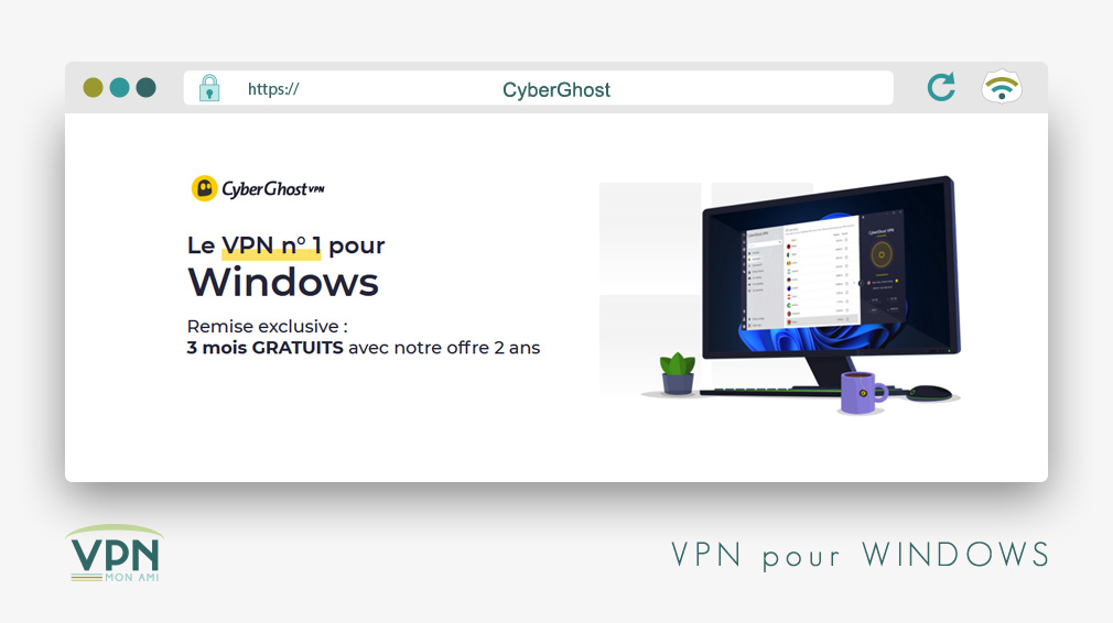 Illustration : CyberGhost VPN pour Windows