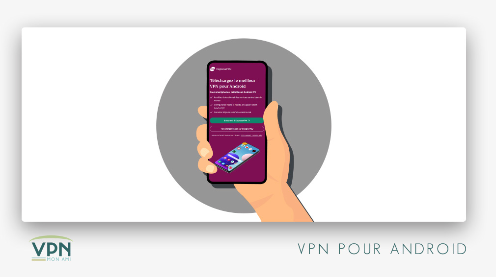 Illustration : ExpressVPN pour smartphone, le VPN le plus rapide pour les appareils Android