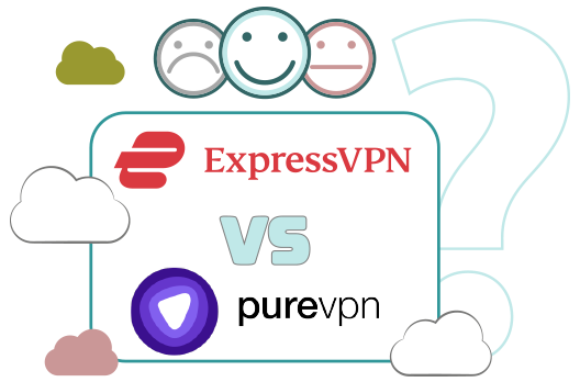 Illustration : ExpressVPN et PureVPN