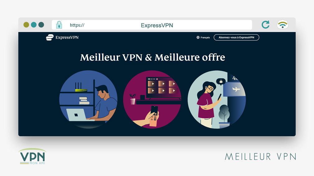 Illustration : ExpressVPN, meilleur VPN, la meilleure offre