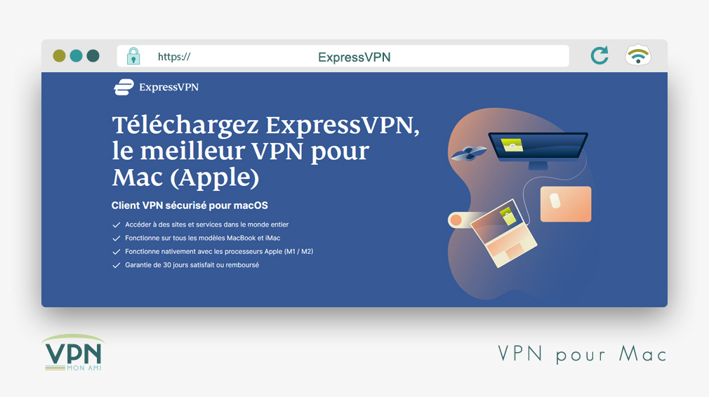 Illustration : ExpressVPN pour macBook Pro