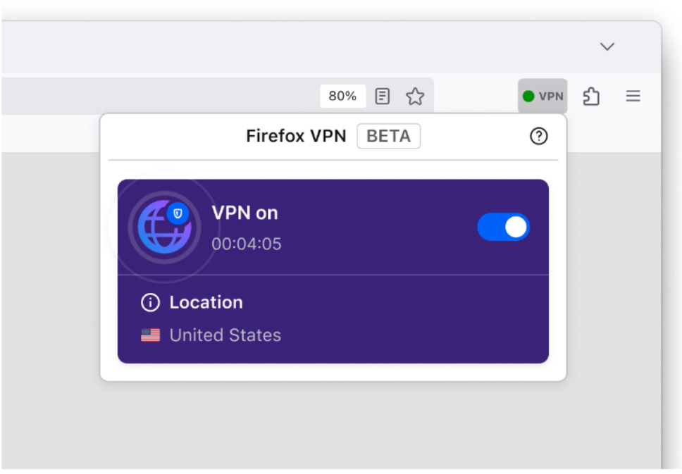 Illustration : Firefox intégré au navigateur