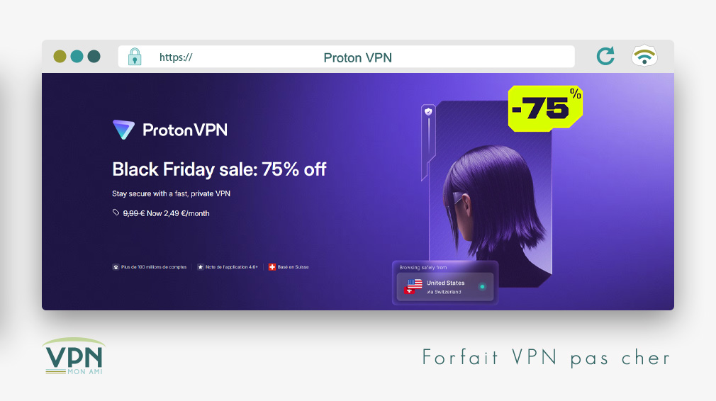 Illustration : Forfait pas cher de Proton VPN