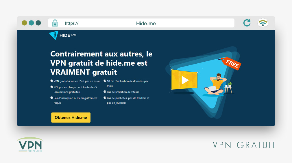 Illustration : Hide.me VPN Gratuit