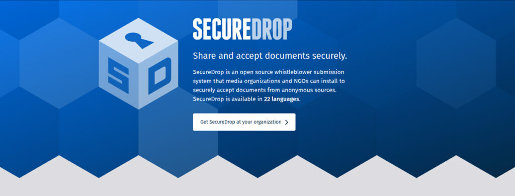 Illustration : site dark web Secure Drop