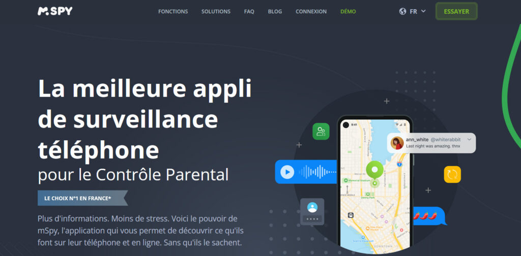 illustration : MSpy application de surveillance