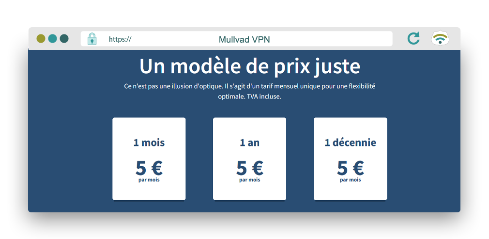 Mullvad VPN pas cher 1 mois