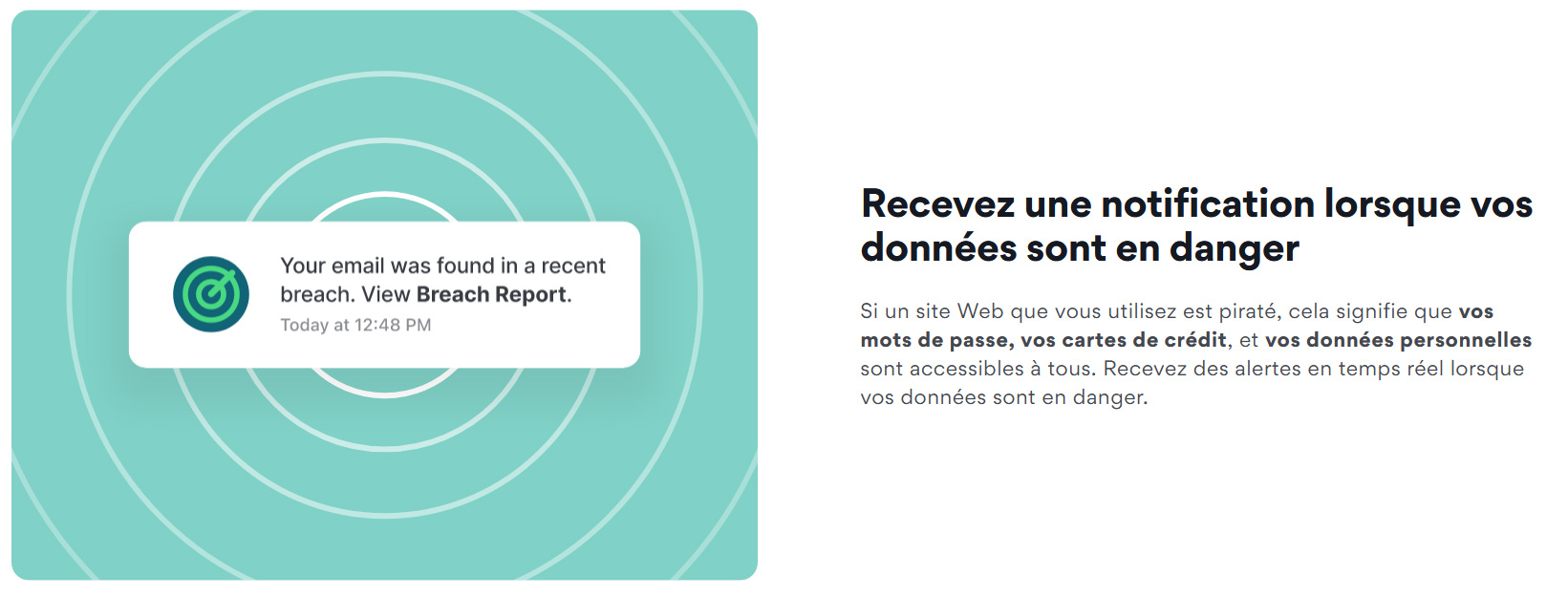 Illustration : NordPass vous alerte en cas de danger pour vos données