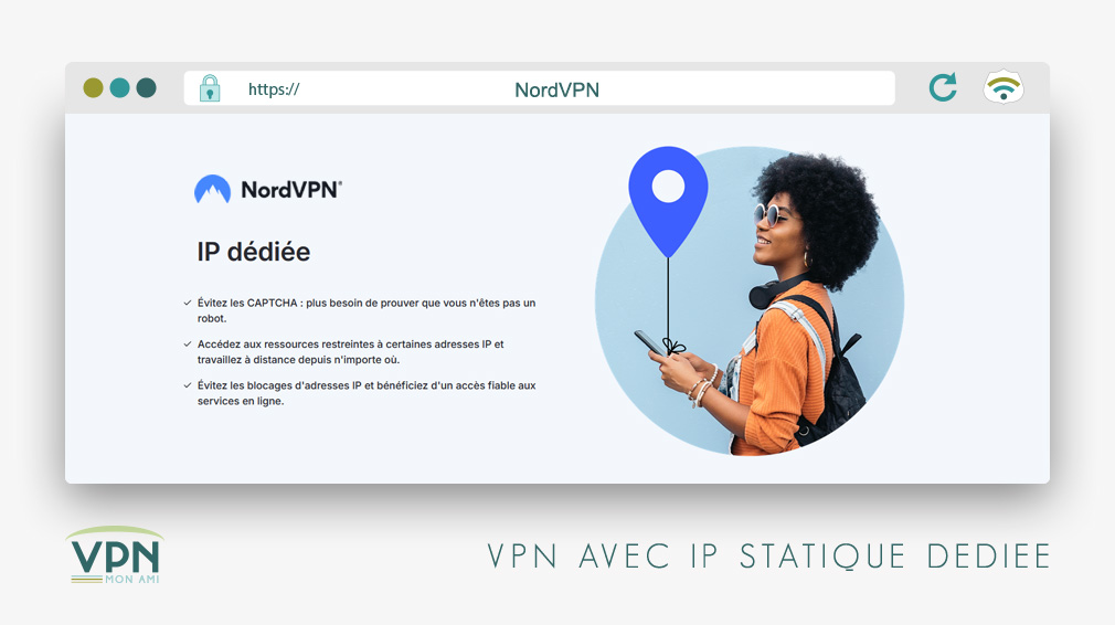 Illustration : NordVPN adresse IP statique dédiée