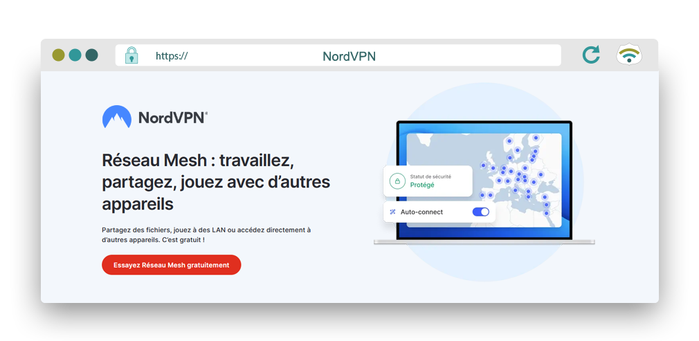 Illustration : NordVPN et son téléchargement d’application VPN gratuit pour Windows