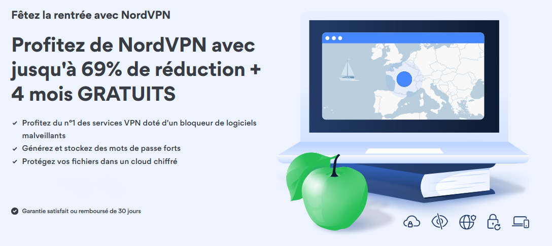 Illustration : NordVPN moins cher pour la rentrée 2022