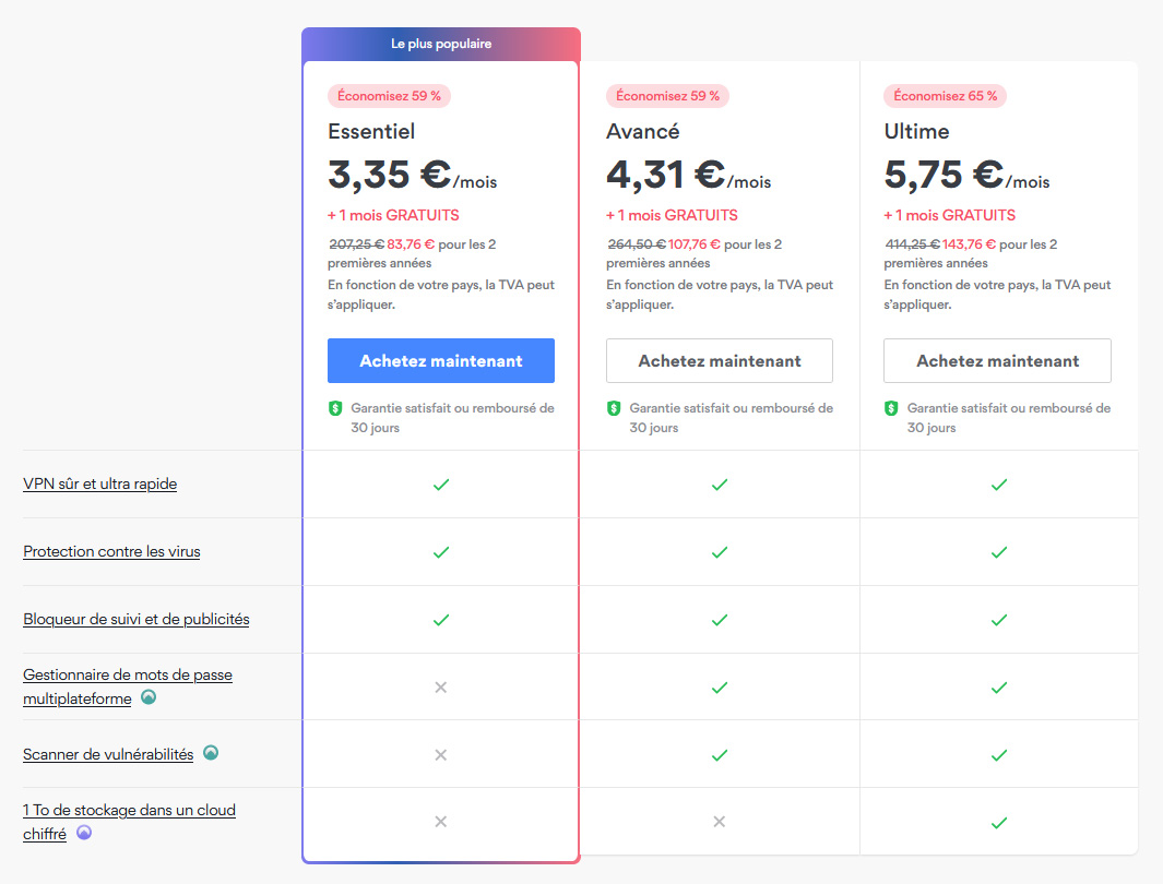 Illustration : Nouveau prix de NordVPN avec les soldes d'hiver 2023