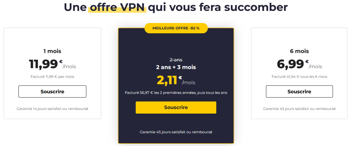 Illustration : Prix du VPN CyberGhost pour février 2023