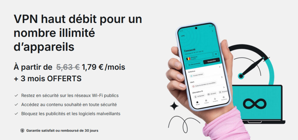 Illustration : Promotion de Surfshark VPN