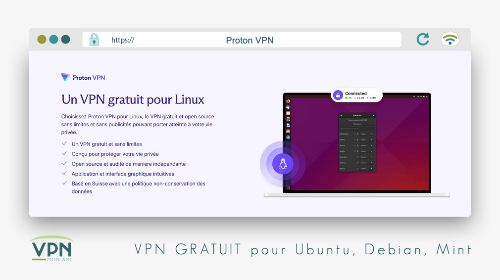 Proton VPN GRATUIT pour Ubuntu, Debian, Mint
