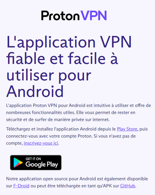 Illustration : Proton VPN Gratuit APK