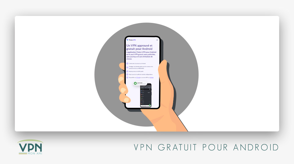 Illustration : Proton VPN gratuit pour Android