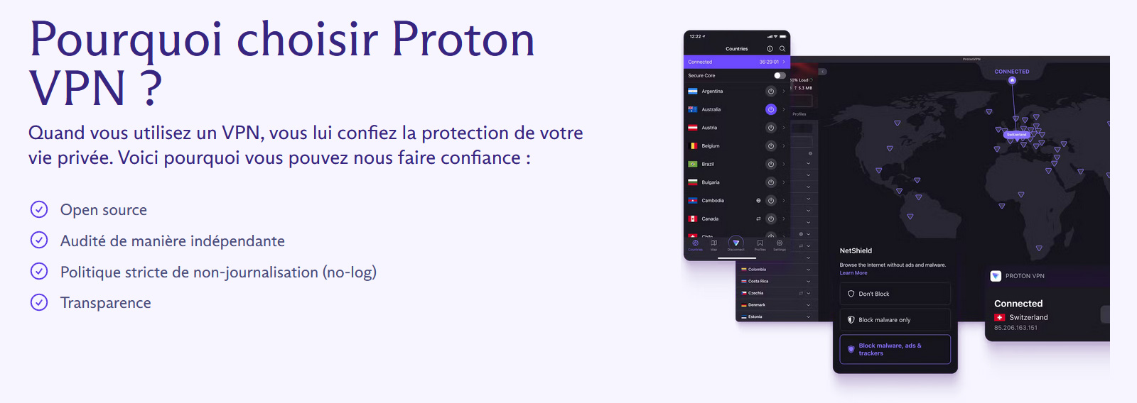 Illustration : Proton VPN le plus transparent et Open Source