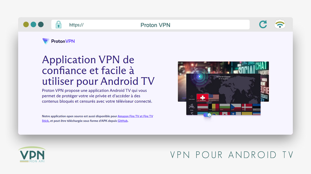 Illustration : ProtonVPN pour AndroidTV