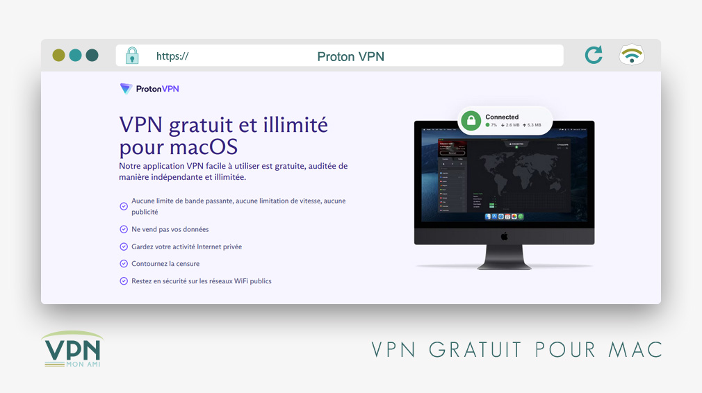 Illustration : Proton VPN gratuit pour mac