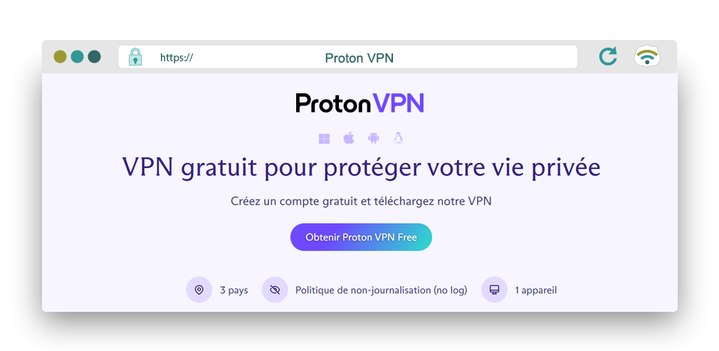 Illustration : ProtonVPN, un VPN gratuit Open Source pour la France