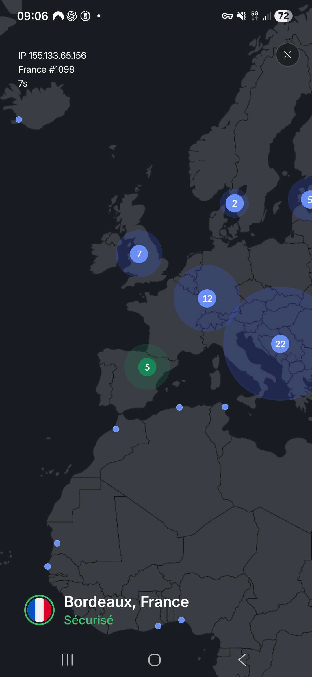 screnshot 2 NordVPN Android 9