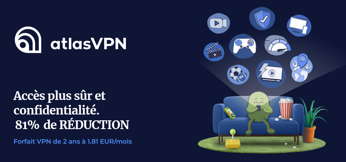 Illustration : Soldes d'hiver d'Atlas VPN 2023