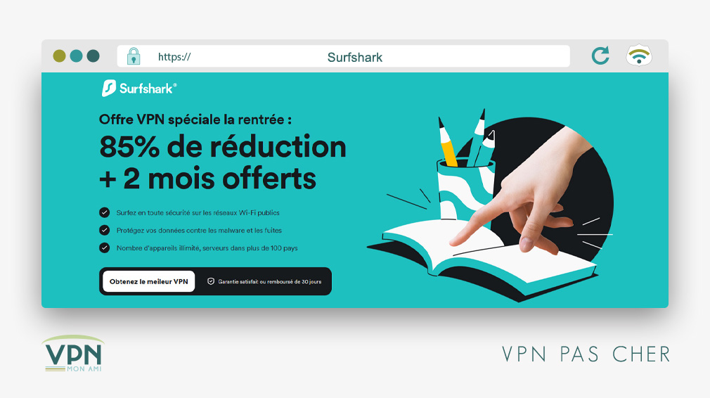 Illustration : Surfshark VPN pas cher