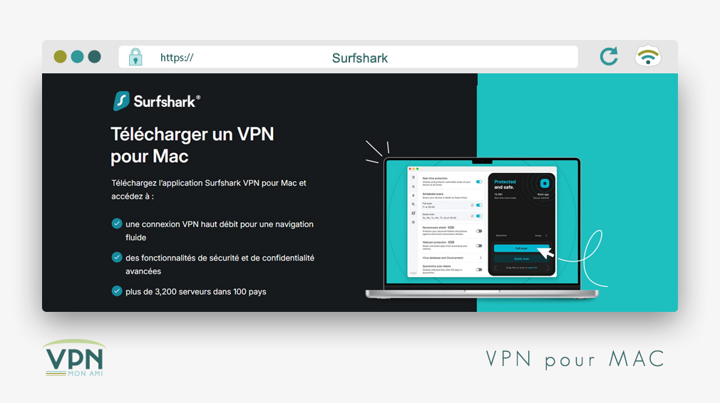 Illustration : Surfshark VPN Pour Mac