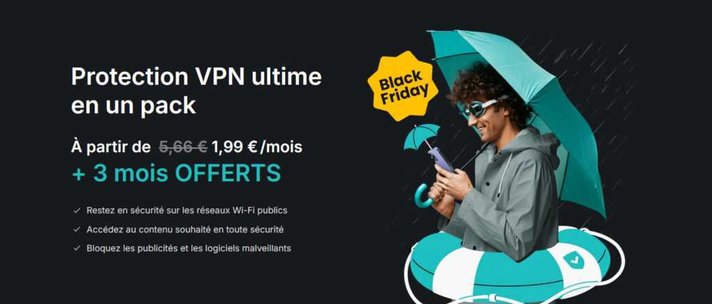 Illustration : Surfshark VPN promotion du Black Friday 2025