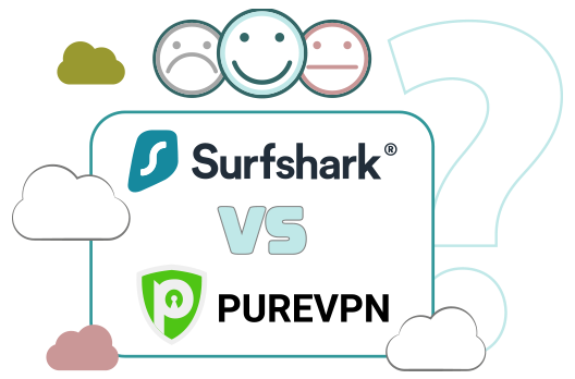 Surfshark-et-PureVPN Illustration : PureVPN et Surfshark