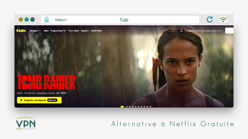 Illustration : Tubi, une excellent alternative à Netflix gratuite