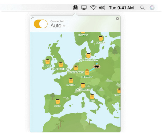 Illustration : TunnelBear, VPN gratuit pour Mac