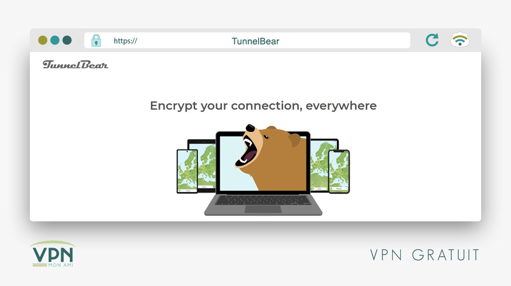 Illustration : TunnelBear le VPN 100% gratuit à vie