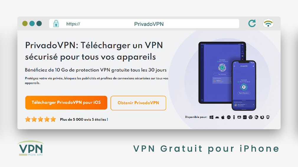 Illustration : VPN 100% gratuit pour iPhone