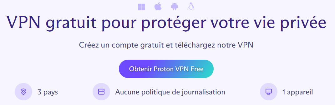 Illustration : Proton VPN gratuit