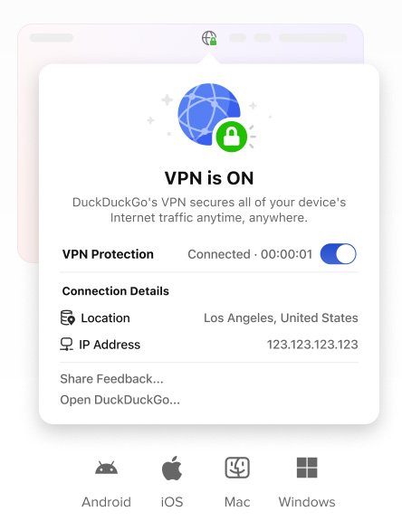 Illustration : DUckduckGo VPN